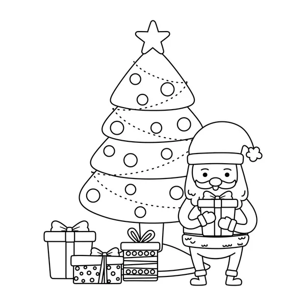 Feliz Navidad Santa Claus vector de diseño — Vector de stock