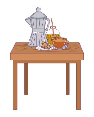 İzole kahve makinesi vektör tasarımı