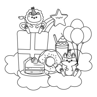 Doğum günü kutlamasında aslan ve tilki