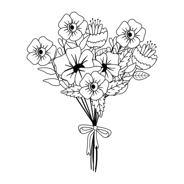 Isolated bunch of flowers design — Stockový vektor