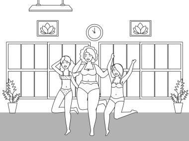 Kadın iç çamaşırı tasarım avatarları