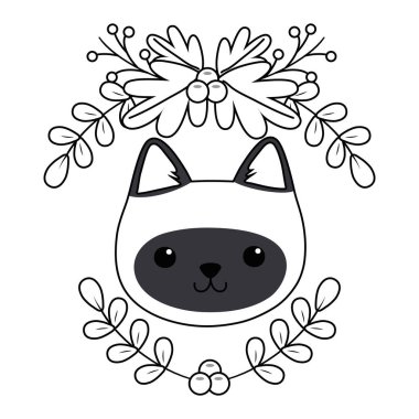 İzole kedi karikatür tasarım