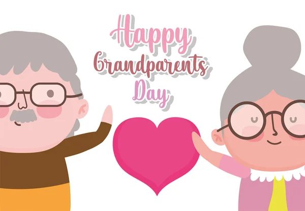 Happy grandparents day cartoon design — Stock Vector