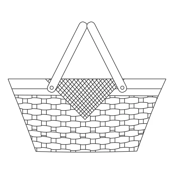 Изолированный векторный иллюстратор дизайна корзины для пикника — стоковый вектор