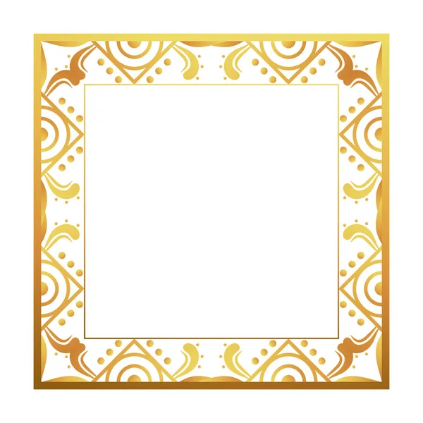 Isolated art deco frame design — Stock Vector