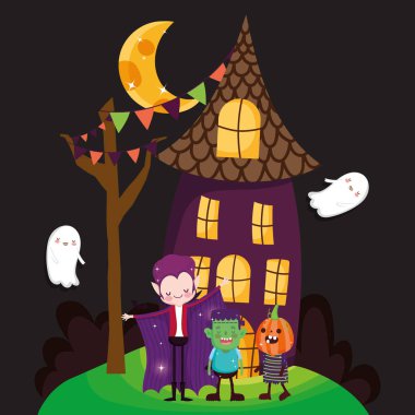kostüm halloween görüntü ile çocuklar