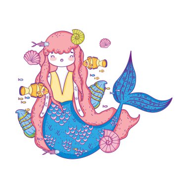 Sevimli deniz kızı peri masalları