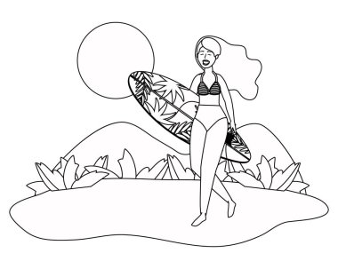 Yaz mayo tasarımı ile kız