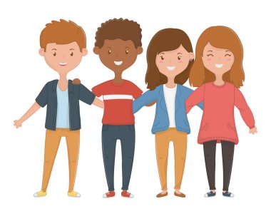 Girls and Boys Friendship design