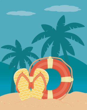 vektör illüstrasyon palmiye ağacı tasarımı, yaz tatil vektör illüstrasyon