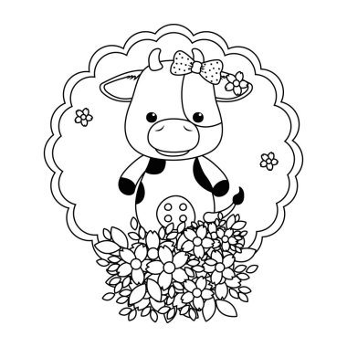 Sığır karikatür tasarım vector Illustrator