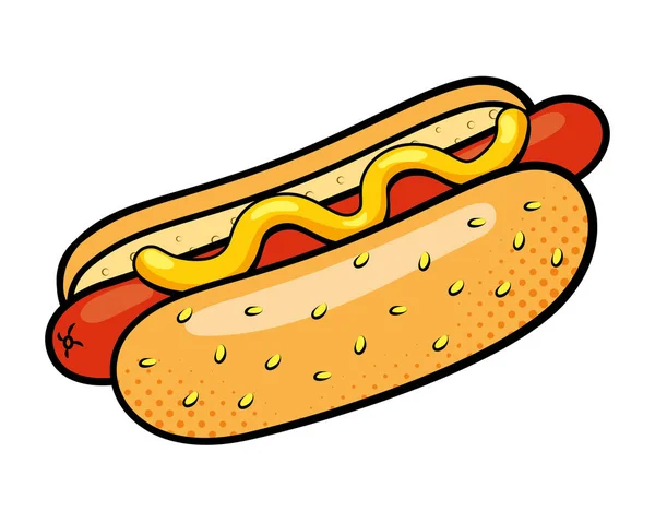 Illustrazione vettoriale icona hot dog — Vettoriale Stock