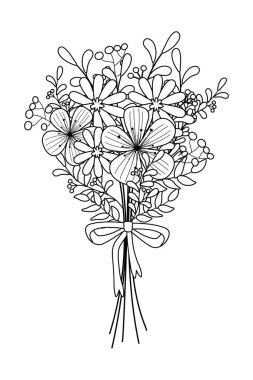 Isolated bunch of flowers design