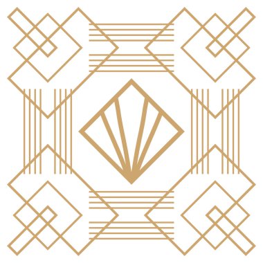 İzole art deco arka plan tasarımı