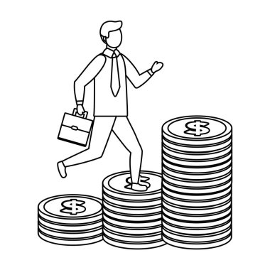 İllüstrasyon işadamı karikatür tasarım vektör