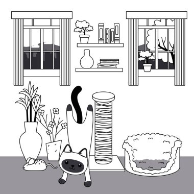 Kedi karikatür tasarım vector Illustrator