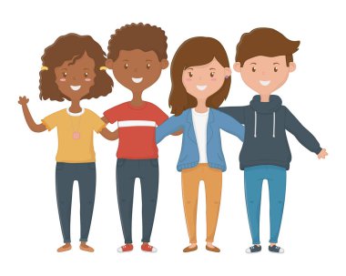 Girls and Boys Friendship design