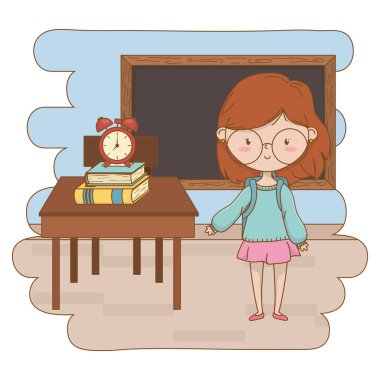 Genç kız karikatür tasarım vector Illustrator