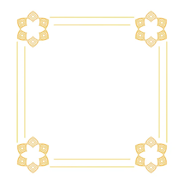 Isolated art deco frame design — Stock Vector