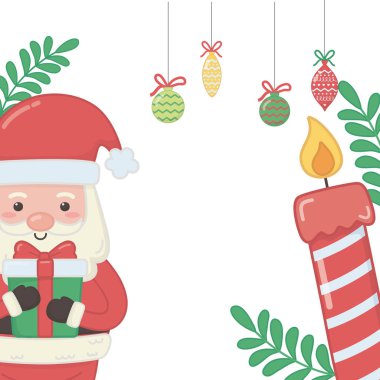 Mutlu noeller Noel baba vektör tasarımı