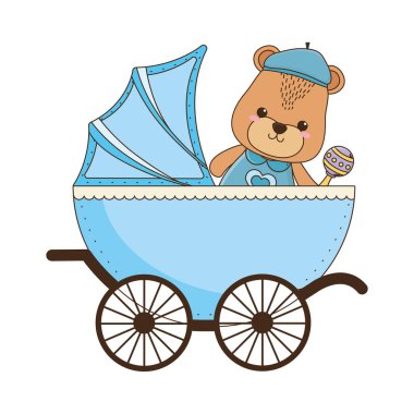 İzole bebek ayı karikatür tasarım