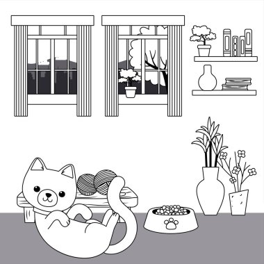 Kedi karikatür tasarım vector Illustrator