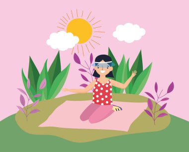 parkta gençler piknik