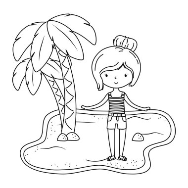 siyah ve beyaz yaz ve çocuk karikatür