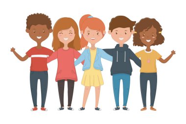 Girls and Boys Friendship design