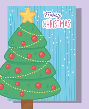 Süslü ağaç yıldız topları Mutlu Noeller