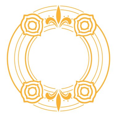 İzole art deco şekil tasarımı