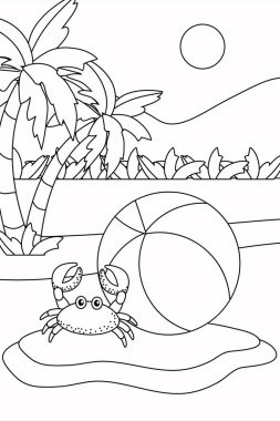 Yaz ve tatil simgesi set tasarım