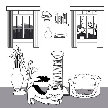 Kedi karikatür tasarım vector Illustrator