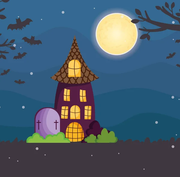 Truco o trato - feliz halloween — Vector de stock