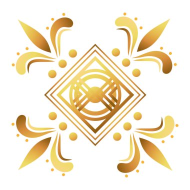 İzole art deco şekil tasarımı