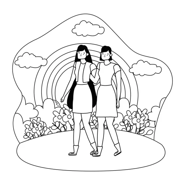 Ilustración vectorial de diseño de mujeres aisladas — Vector de stock