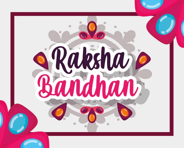 Mutlu raksha bandhan poster tasarımı — Stok Vektör