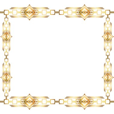 İzole art deco çerçeve tasarımı