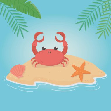 Yaz ve tatil simgesi set tasarım