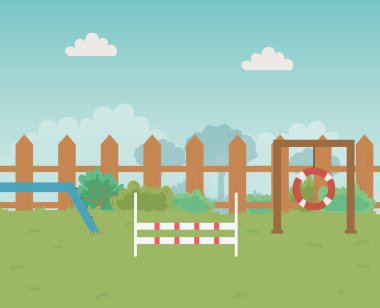 Köpek tasarımı için eğitim parkı