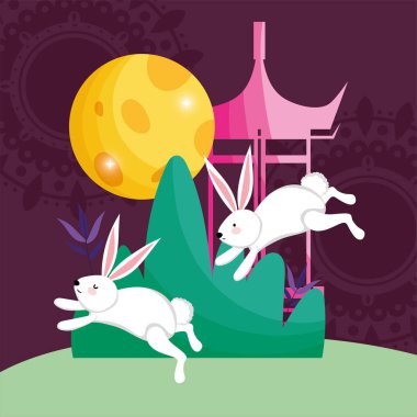 tavşan mutlu ay festivali görüntü