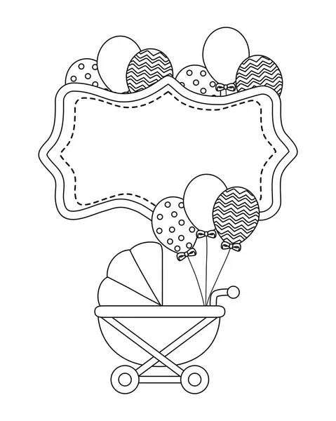 Baby shower symbol design vector illustration — Stock Vector