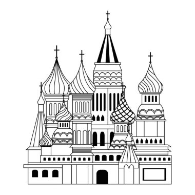 Saint Basil Katedrali tasarım vektör çizimi