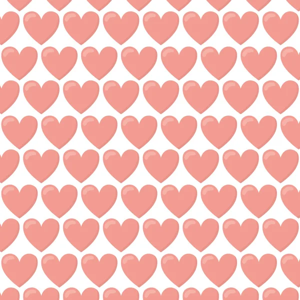 Fond décoratif amour cœurs romantique — Image vectorielle