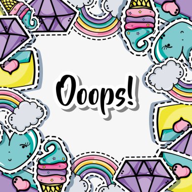 moda sevimli yama arka plan tasarım