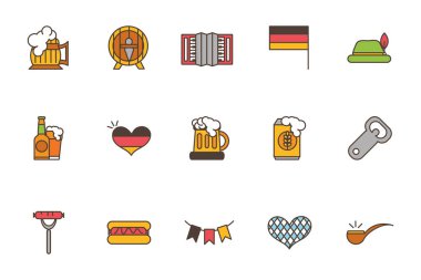 koleksiyon oktoberfest simgeleri satırı dolduruldu