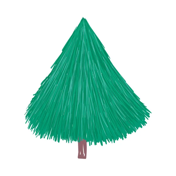 La temporada de follaje decorativo de los árboles de Navidad. — Vector de stock