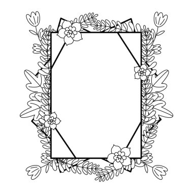 Çiçekler ve yapraklar süs tasarımı