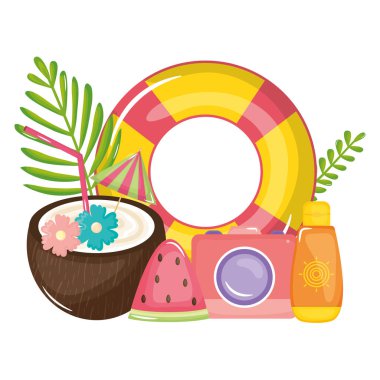 Tropikal hindistan cevizi kokteyli.