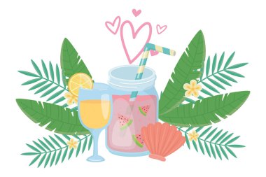 Karpuz ve portakal suyu içme tasarımı